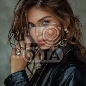 Изображение девушка с бижутерией