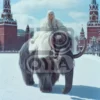 Изображение девушка сидит на мамонте, Красная площадь