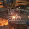Изображение резка газом листа металла толщиной 100 мм