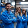 Изображение парень и девушки в помещении фабрики