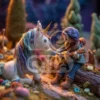 Единороги всегда ассоциируются с сказкой, магией и фантазией, что делает их привлекательными для детей и взрослых. Человечек с инструментом олицетворяет творческий процесс, вдохновляя зрителей на создание собственных шедевров. Эти персонажи не только наполняют пространство креативом, но и служат источником вдохновения для всех, кто мечтает создать что-то уникальное своими руками