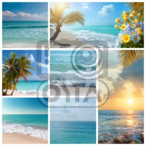 Коллаж фотографий моря