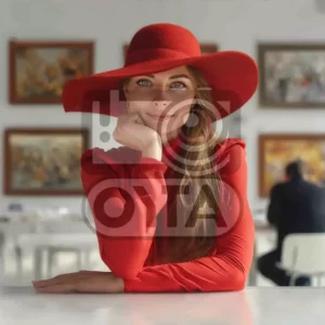 Девушка в красной шляпе