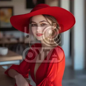 Девушка в красной шляпе