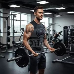 Мужчина со штангой