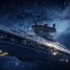Эта завораживающая сцена представляет собой потрясающее сочетание космического великолепия и таинственности неизведанных миров. Сквозь прозрачную оболочку камеры открывается панорамный вид на сверкающую россыпь звёзд, образующих головокружительные узоры созвездий и туманные облака газообразных веществ. Вы можете почувствовать себя частью межгалактического путешествия, наблюдая за мерцающими звёздами, туманностями и планетами, словно приглашающими присоединиться к исследованию космоса