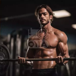 Мужчина со штангой