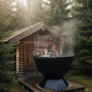 Банный чан с девушкой