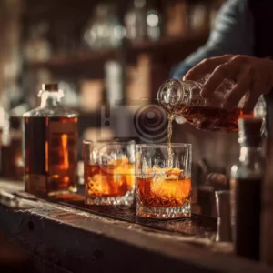 Барная стойка с напитками