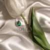 Серьги с изумрудом